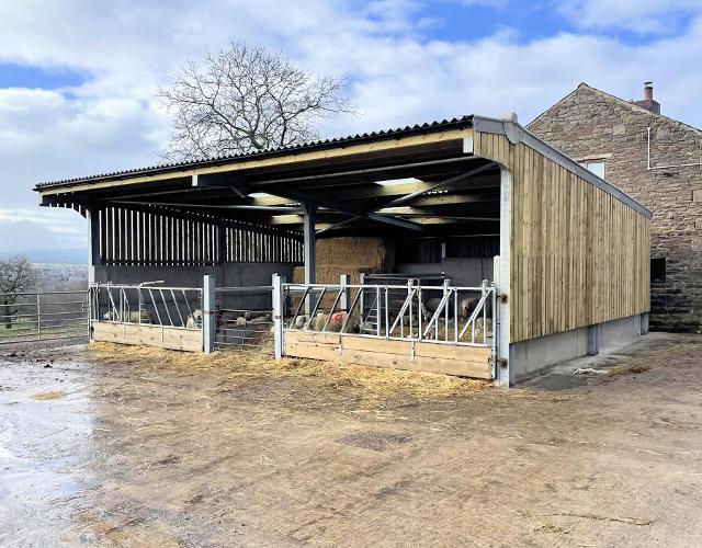 New Lambing Shed One of our steel framed buildings recently completed and straight into use as a lambing shed.